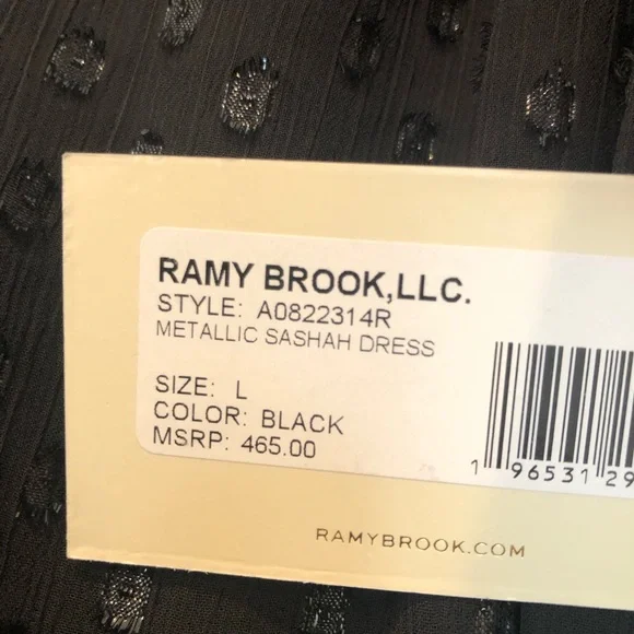 Ramy Brook Sashah Black Metallic Dress size Large - Picture 12 of 12